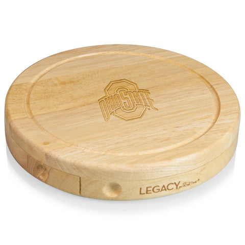 Ohio State Buckeyes Cheese Cutting Board – Compact Picnic Board With Stainless Steel Knives Licensed - YinzerShop