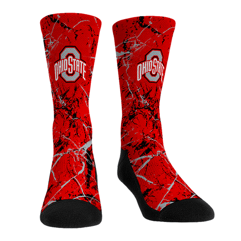 Ohio State Buckeyes - Cracked Marble Socks - YinzerShop