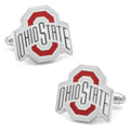 Ohio State Buckeyes Cufflinks - Official NCAA Licensed Silver Tone Collegiate Team Jewelry Cufflinks - YinzerShop