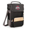 Ohio State Buckeyes Duet Wine Tote – Insulated Two Bottle Wine Carrier with Cheese Knife Set Licensed - YinzerShop