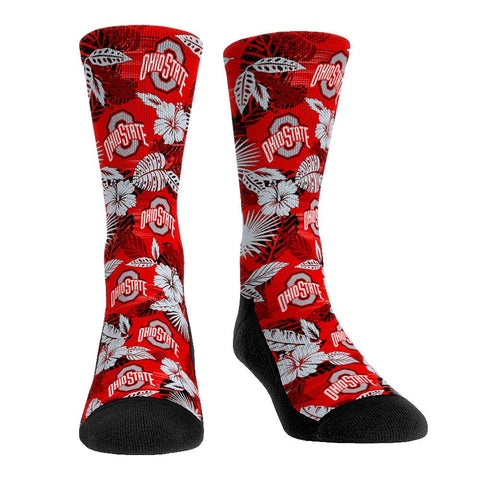 Ohio State Buckeyes - Floral Socks - YinzerShop