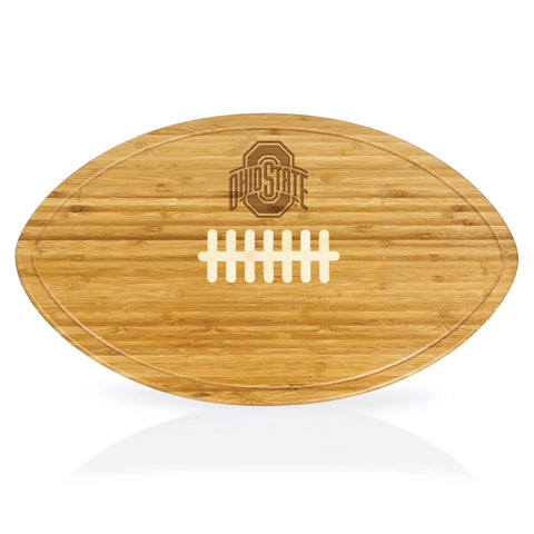 Ohio State Buckeyes Football Cutting Board - Bamboo Serving Tray With Juice Groove Licensed - YinzerShop