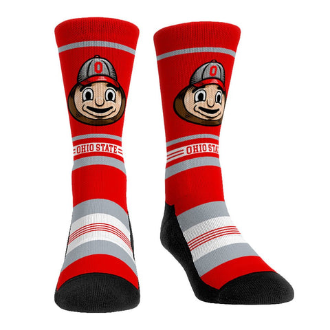 Ohio State Buckeyes - Game Face Mascot Socks - YinzerShop