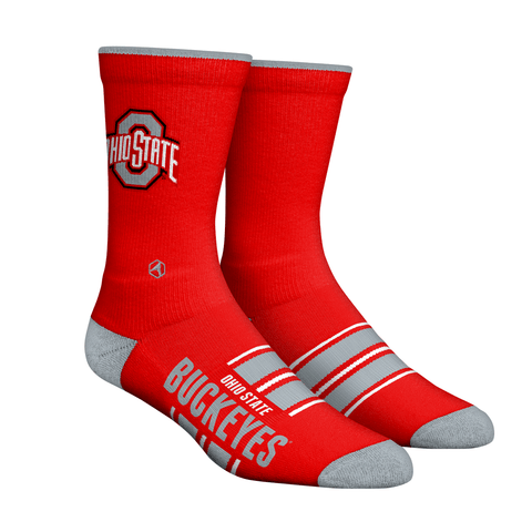 Ohio State Buckeyes - Gametime Stripe (Knitted) Socks - YinzerShop