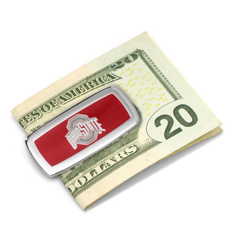 Ohio State Buckeyes Money Clip – Official NCAA Silver Tone Cash Holder Clip Money Clip - YinzerShop