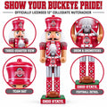 Ohio State Buckeyes Nutcracker – Handcrafted Wooden Football Collectible Decor Decor - YinzerShop