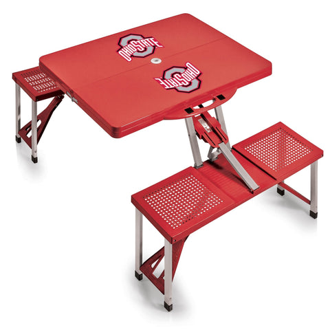 Ohio State Buckeyes - Picnic Table Portable Folding Table with Seats Licensed - YinzerShop