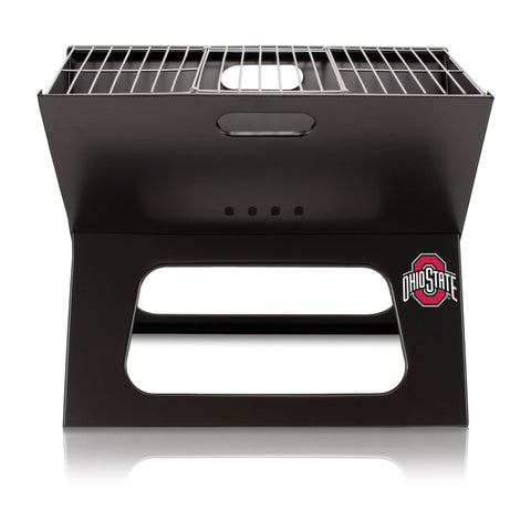 Ohio State Buckeyes Portable Charcoal Grill - Folding Tailgate Grill With Lightweight Tote Tote Bag - YinzerShop
