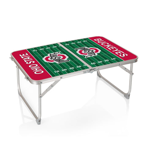 Ohio State Buckeyes Portable Mini Table - Folding Picnic Table with Aluminum Frame Licensed - YinzerShop