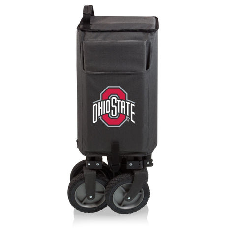Ohio State Buckeyes Portable Utility Wagon – Heavy Duty Folding Utility Wagon With Telescoping Handle Licensed - YinzerShop