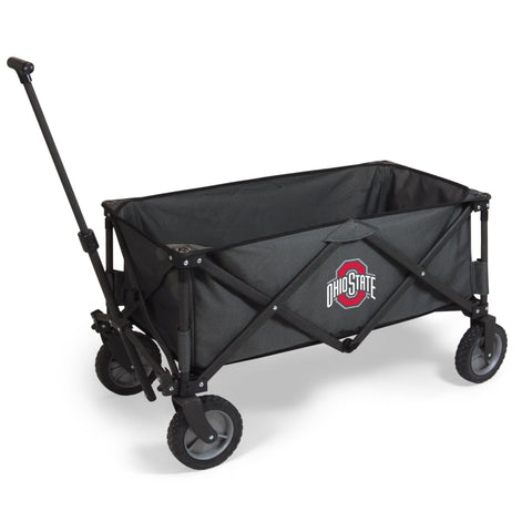 Ohio State Buckeyes Portable Utility Wagon – Heavy Duty Folding Utility Wagon With Telescoping Handle Licensed - YinzerShop