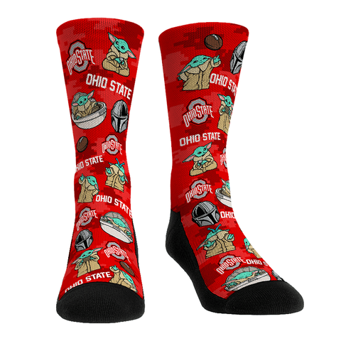 Ohio State Buckeyes - Star Wars - Grogu All-Over Socks - YinzerShop