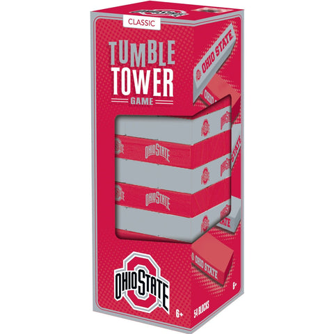 Ohio State Buckeyes Tumble Tower - Classic Wooden Block Game | NCAA Stacking Challenge Classic Games - YinzerShop
