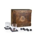 Ohio State Buckeyes Whiskey Box Gift Set – Solid Oak Box with Lowball Glasses & Whiskey Stones Licensed - YinzerShop