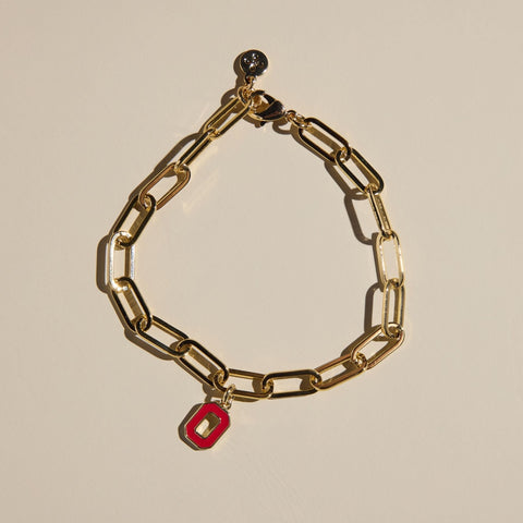 Ohio State Charm Bracelet – Paper Clip Custom Charm Bracelet for Game Day Charm Bracelet - YinzerShop