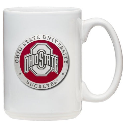 Ohio State Coffee Mug – Handcrafted Pewter Coffee Cup | Microwave Safe Mug Coffee Mug - YinzerShop