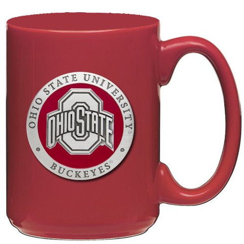 Ohio State Coffee Mug – Handcrafted Pewter Coffee Cup | Microwave Safe Mug Coffee Mug - YinzerShop