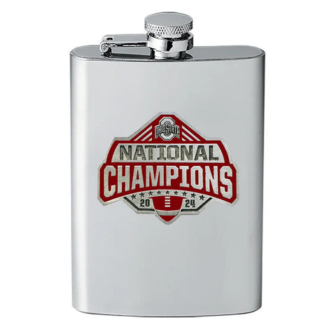 Ohio State Football Flask – 2024-25 Championship 8oz Stainless Steel Pewter Barware Flask - YinzerShop