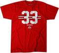 Ohio State Football: Jack Sawyer 33 Stripe Ohio State Buckeyes-College Football - YinzerShop