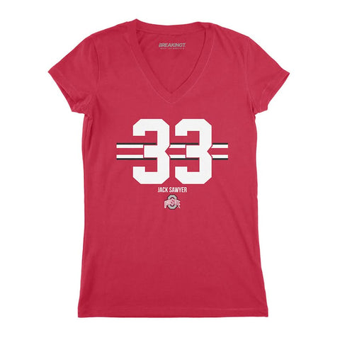 Ohio State Football: Jack Sawyer 33 Stripe Ohio State Buckeyes-College Football - YinzerShop