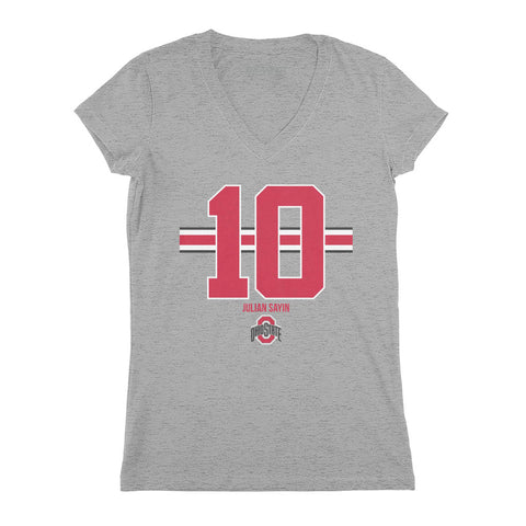 Ohio State Football: Julian Sayin Name Number Stripe Ohio State Buckeyes-College Football - YinzerShop