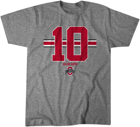 Ohio State Football: Julian Sayin Name Number Stripe Ohio State Buckeyes-College Football - YinzerShop