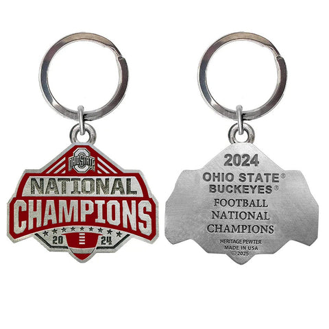 Ohio State Football Keychain – 2024-25 Championship Solid Pewter Collectible Key Chain - YinzerShop