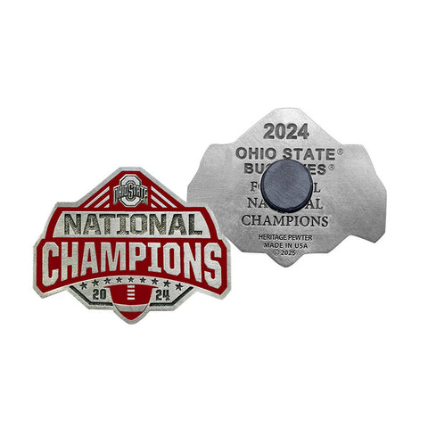 Ohio State Football Magnet – 2024-25 Championship Pewter Sports Keepsake Magnet - YinzerShop