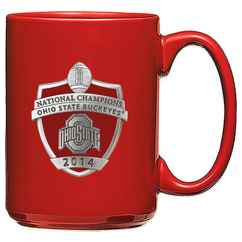 Ohio State Football Mug - 2014 Championship Pewter Coffee Cup, Dishwasher Safe Coffee Mug - YinzerShop