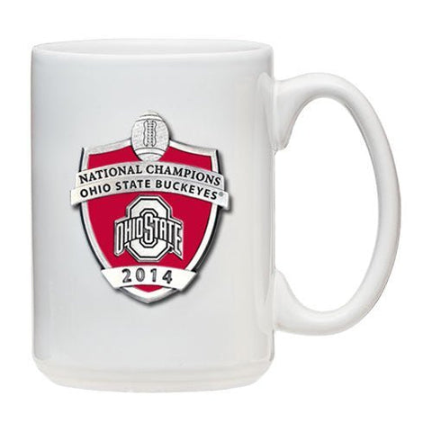 Ohio State Football Mug - 2014 Championship Pewter Coffee Cup, Dishwasher Safe Coffee Mug - YinzerShop