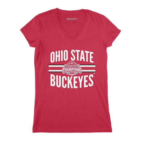 Ohio State Football: National Champions Logo Stripe Ohio State Buckeyes-College Football - YinzerShop