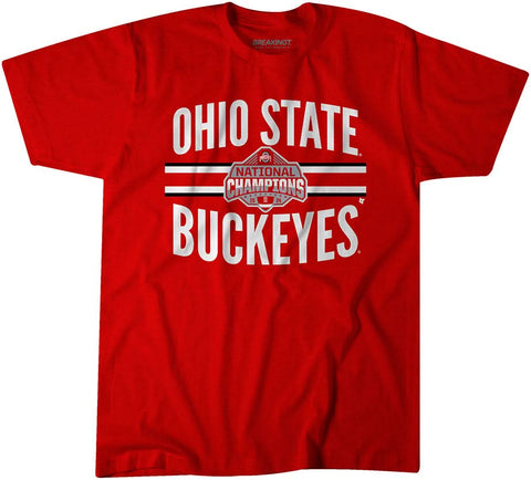 Ohio State Football: National Champions Logo Stripe Ohio State Buckeyes-College Football - YinzerShop