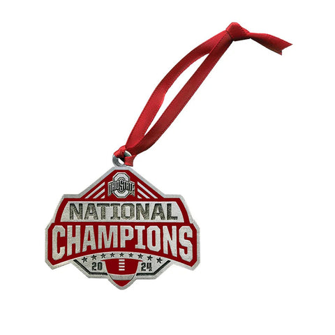 Ohio State Football Ornament - 2024-25 Championship Pewter Sports Keepsake Ornament - YinzerShop