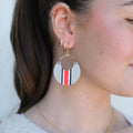 Ohio State Helmet Earrings – Lightweight Italian Leather Game Day Accessories Earrings - YinzerShop