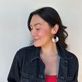 Ohio State Helmet Earrings – Lightweight Italian Leather Game Day Accessories Earrings - YinzerShop