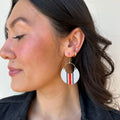 Ohio State Helmet Earrings – Lightweight Italian Leather Game Day Accessories Earrings - YinzerShop