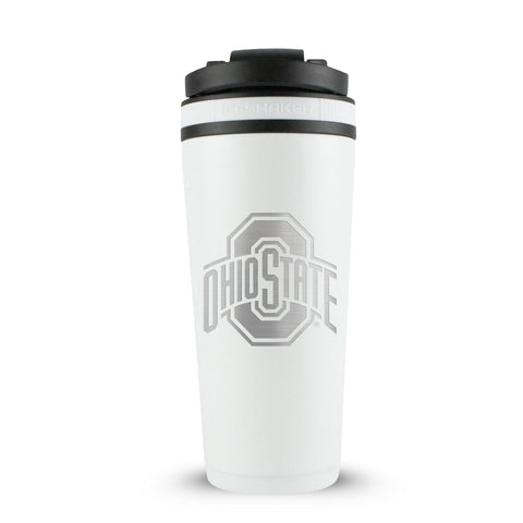 Ohio State Ice Shaker - 26oz Stainless Steel NCAA Licensed Bottle With Engraved Logo Insulated Drinkware - YinzerShop