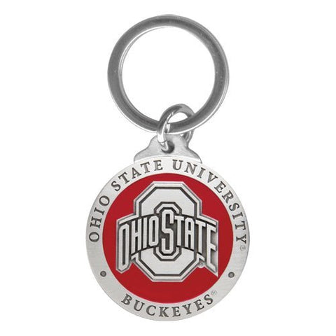 Ohio State Key Chain – Handcrafted Pewter Gift with Solid Pewter Charm & Flat Split Ring Keychain - YinzerShop