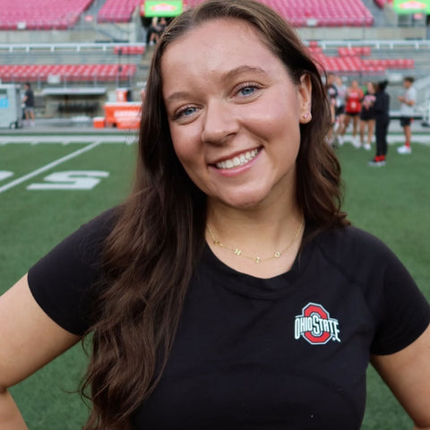 Ohio State Necklace - Initial Necklace with 14k Gold Plated Chain for OSU Game Day Necklace - YinzerShop