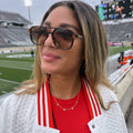Ohio State Necklace - Initial Necklace with 14k Gold Plated Chain for OSU Game Day Necklace - YinzerShop