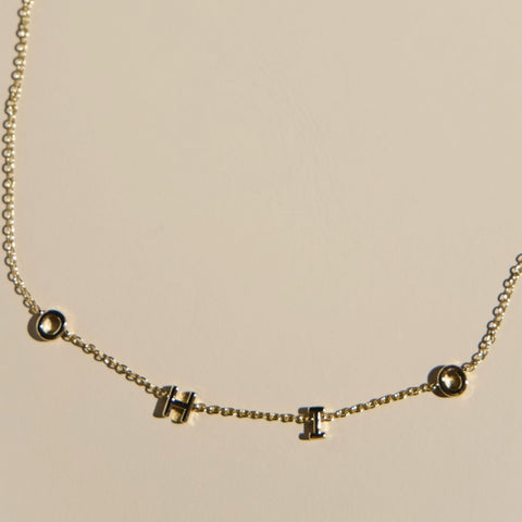 Ohio State Necklace - Initial Necklace with 14k Gold Plated Chain for OSU Game Day Necklace - YinzerShop