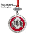 Ohio State Ornament – Handcrafted Pewter Christmas Tree Decor with Satin Ribbon Ornament - YinzerShop