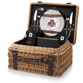 Ohio State Picnic Basket – Handwoven Willow Basket with Wine Glasses & Cutlery Set Licensed - YinzerShop