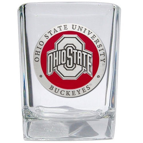 Ohio State Shot Glass - 1.5 Ounce Square Pewter Barware Gift USA Square Shot - YinzerShop