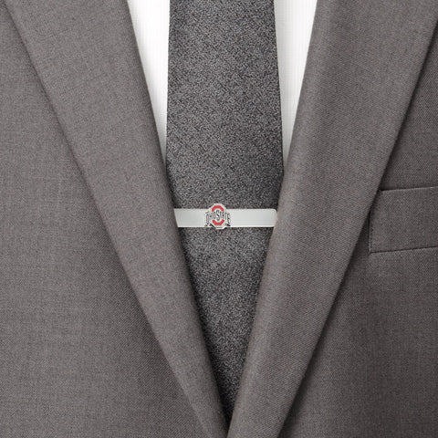 Ohio State Tie Bar – Silver Plated Buckeyes Tie Clip With University Logo Tie Bar - YinzerShop
