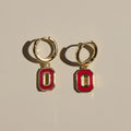 Ohio State University Huggies | Red Enamel Earrings for Game Day Style Earrings - YinzerShop