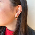 Ohio State University Huggies | Red Enamel Earrings for Game Day Style Earrings - YinzerShop