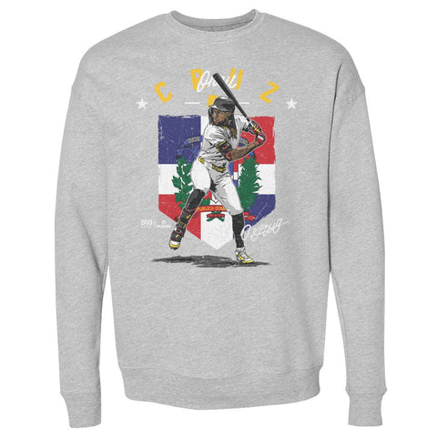 Oneil Cruz Crewneck Long Sleeve Sweatshirt - Pittsburgh Flag Digital Print Midweight Men's Crewneck Sweatshirt - YinzerShop