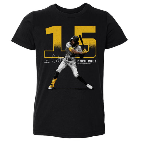 Oneil Cruz T-Shirt - Kids Crewneck Cotton Short Sleeve Pittsburgh Outline Tee Kids Toddler T-Shirt - YinzerShop