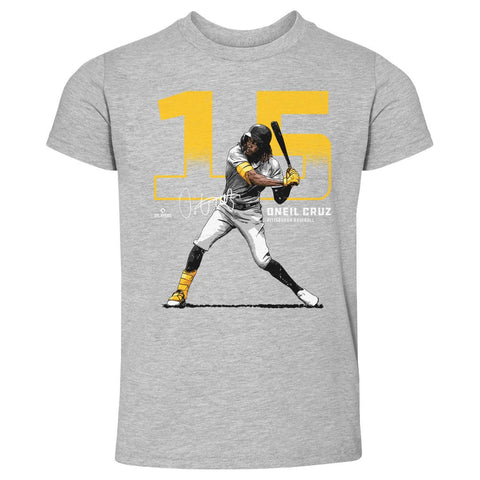 Oneil Cruz T-Shirt - Kids Crewneck Cotton Short Sleeve Pittsburgh Outline Tee Kids Toddler T-Shirt - YinzerShop